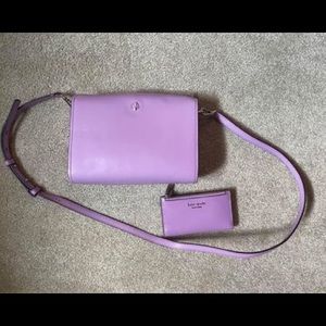 Kate Spade Purple Crossbody & Matching Wallet